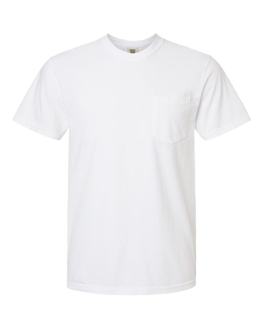 Comfort Colors 6030 Garment-Dyed Heavyweight Pocket Tee, blank garment ready for custom printing