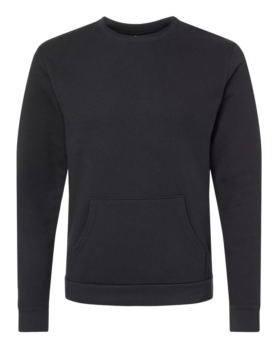 Next Level 9001 Unisex Santa Barbara Pocket Crewneck Sweatshirt, blank garment ready for custom printing